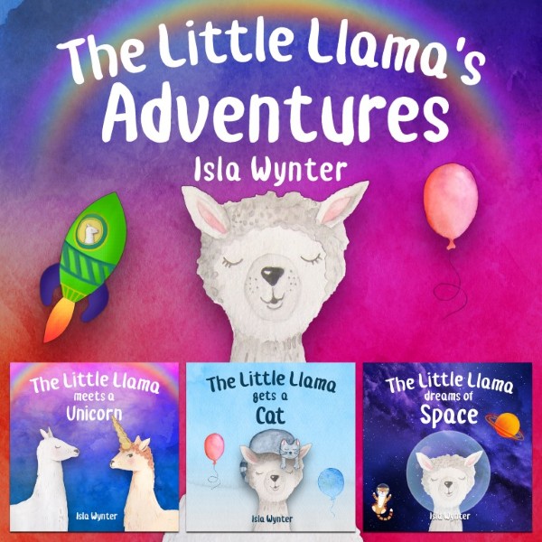 The little llama's adventures book cover by isla Wynter