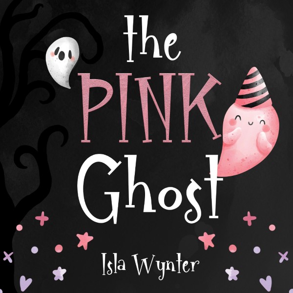 Book cover for The Pink Ghost by Isla Wynter - a Halloween picture book about kindness and embracing differences